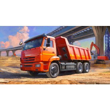 Zvezda 1:35 Kamaz 65115 Dump Truck Plastic Model Kit