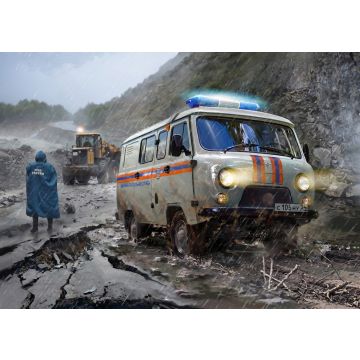 Zvezda 1:43 Uaz 3909 Emergency Service Plastic Model Kit