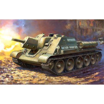 Zvezda 1:72 Su-122 Soviet Tank Destroyer Plastic Model Kit