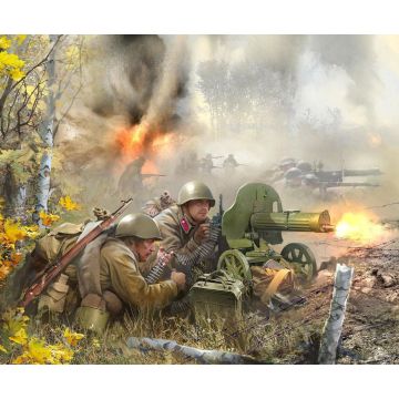 Zvezda 1:72 Soviet Machine Gun Cew 1941 Plastic Model Kit