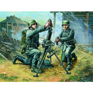 Zvezda 1:72 German 81mm Mortar with Crew Plastic Model Kit