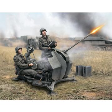 Zvezda 1:72 German 2 Cm Flak 38 With Crew Plastic Model Kit
