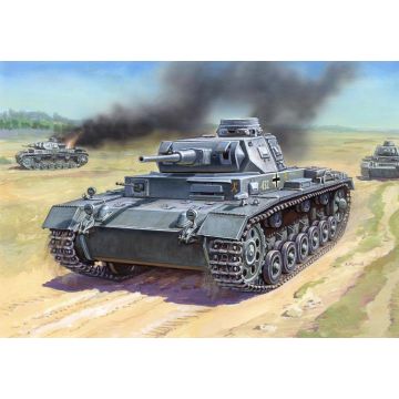 Zvezda 1:100 German Tank Panzer III Plastic Model Kit