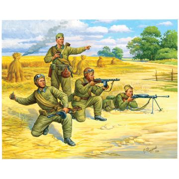 Zvezda 1:72 Soviet Paratroops Plastic Model Kit