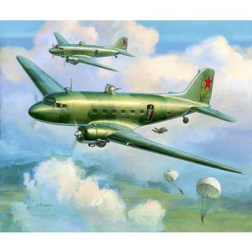 Zvezda 1:200 Li-2 Soviet Transport Plane Plastic Model Kit