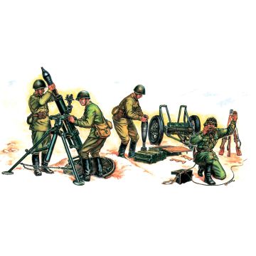 Zvezda 1:72 Soviet 120mm Mortar with Crew Plastic Model Kit