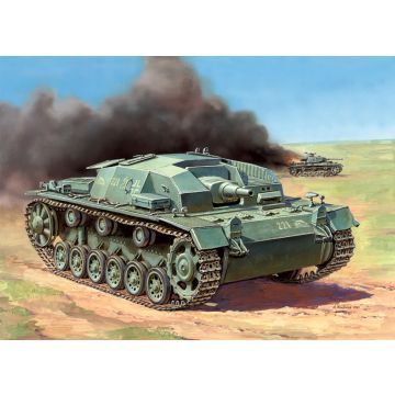 Zvezda 1:100 Sturmgeschutz III Ausf B Plastic Model Kit