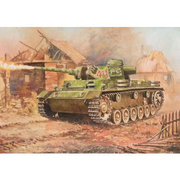 Zvezda 1:100 Panzer III Flamethrower Tank Plastic Model Kit