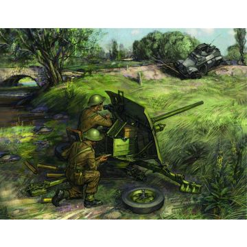 Zvezda 1:72 British Qf 2-Pdr Anti Tank Gun Plastic Model Kit