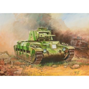 Zvezda 1:100 British Matilda WWII Tank Plastic Model Kit