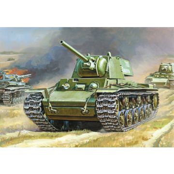 Zvezda 1:100 Kv-1 With F-32 Gun Plastic Model Kit