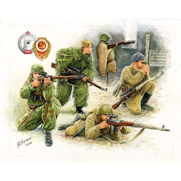 Zvezda 1:72 Soviet Snipers Plastic Model Kit