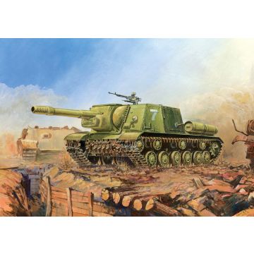 Zvezda 1:100 Self Propelled Gun Isu-152 Plastic Model Kit