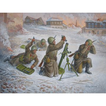 Zvezda 1:72 Soviet 82Mm Mortar W/Crew Plastic Model Kit