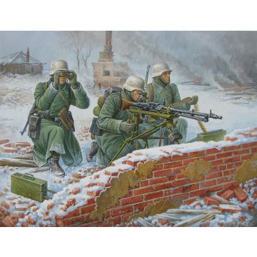 Zvezda 1:72 German Machine Gun W/Crew Plastic Model Kit