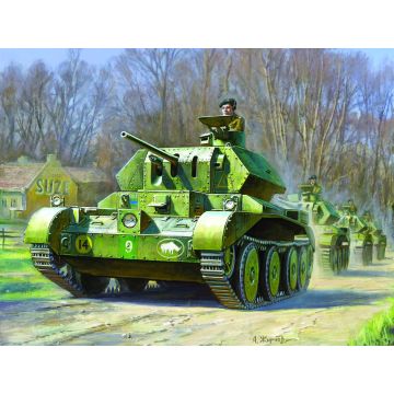Zvezda 1:100 British Tank Crusader Iv Plastic Model Kit