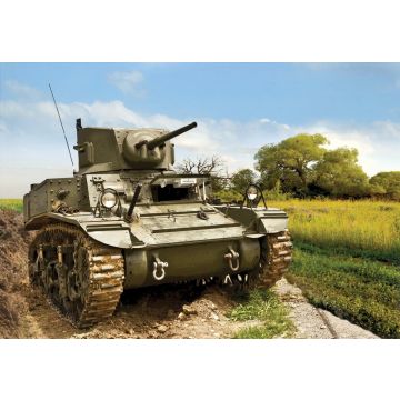 Zvezda 1:100 U.S. Stuart Tank Plastic Model Kit