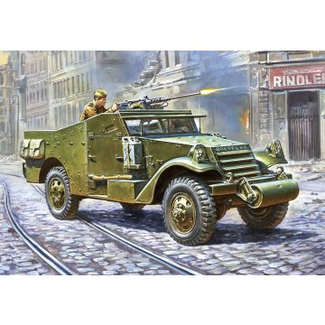 Zvezda 1:100 Soviet M-3 Scout Car With Machine Gun Plastic Model Kit
