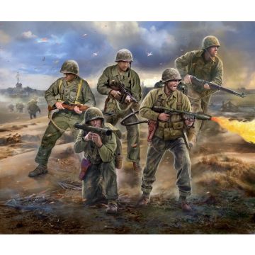 Zvezda 1:72 U.S. Marines WWII Plastic Model Kit