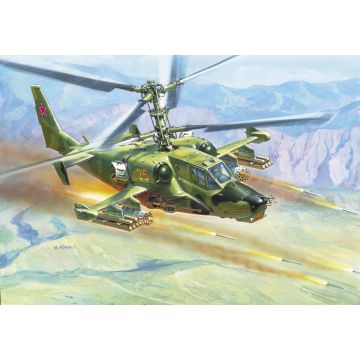 Zvezda 1:72 Russian Attack Helicopter Hokum Plastic Model Kit