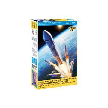 Zvezda 1:144 Vostok-1 Soviet Spacecraft & Launch Rockets 1961 Plastic Model Kit