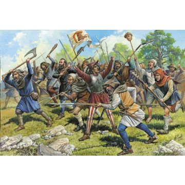 Zvezda 1:72 Medieval Peasants RR Plastic Model Kit