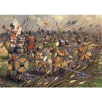 Zvezda 1:72 English Infantry Hundred Years' War Plastic Model Kit