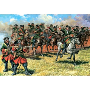 Zvezda 1:72 Dragoons of Peter the Great (10 Mounted Figures & 9 Foot Soldiers) Plastic Model Kit
