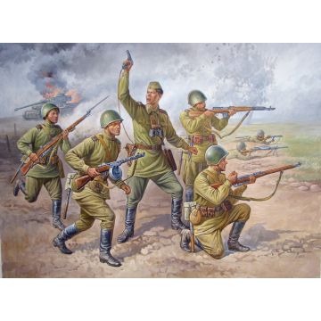 Zvezda 1:72 Soviet Infantry WW11 Plastic Model Kit