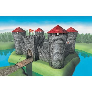 Zvezda 1:72 Medieval Stone Fortress RR Plastic Model Kit