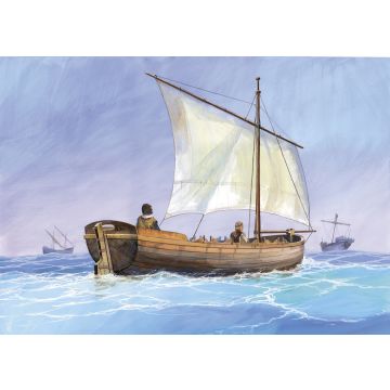 Zvezda 1:72 Medieval Life Boat/ Dinghy Plastic Model Kit