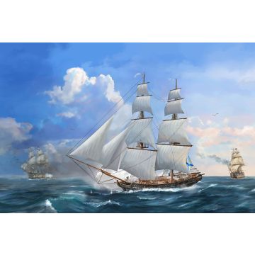 Zvezda 1:100 Russian Brig Merkurii 19th Century Plastic Model Kit