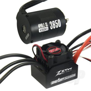 ZTW 1:10 RC Car Brushless Beast SLL Combo w/ 60A ESC + 4P SL 3650B 4350Kv Motor